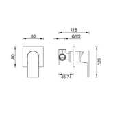 Gareth Ashton Park Avenue Shower Abey Mixer Complete - Chrome